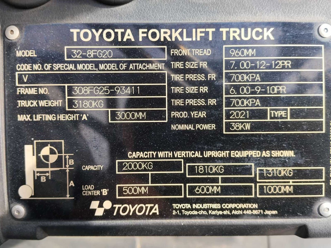 Toyota 32-8FG20 - stivuitor gaz/benzină 2 tone, second-hand - imagine 13