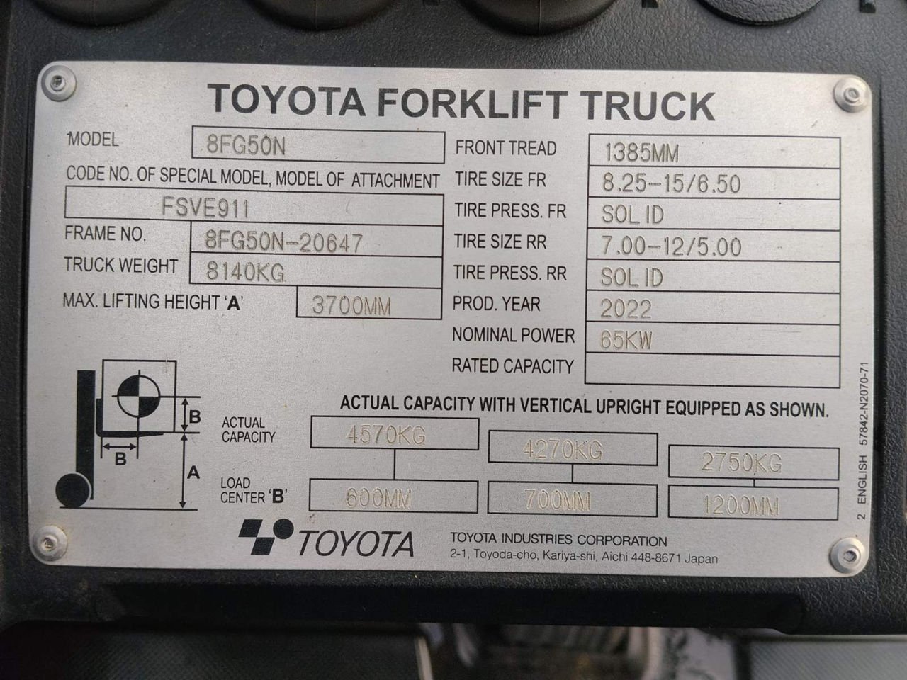 Stivuitor Gaz-Benzin TOYOTA 8FG50N - Image 12